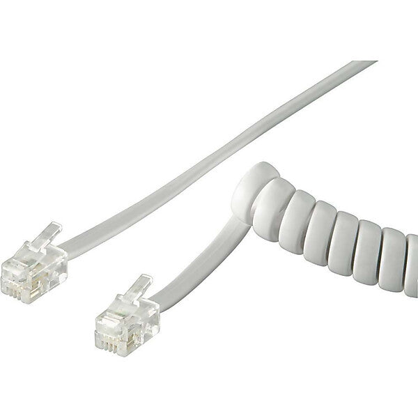 Goobay Telefonhörer-Spiralkabel 4m,ws,St/St 68601